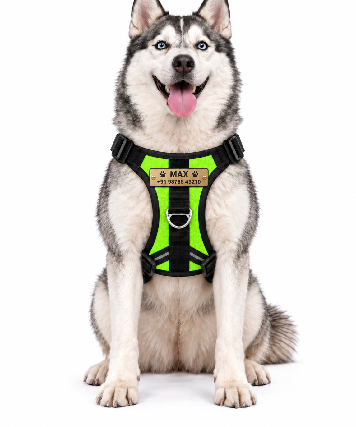 Premium Customizable Dog Harness with Personalized Name & Phone Number | Adjustable No-Pull Pet Vest Harness